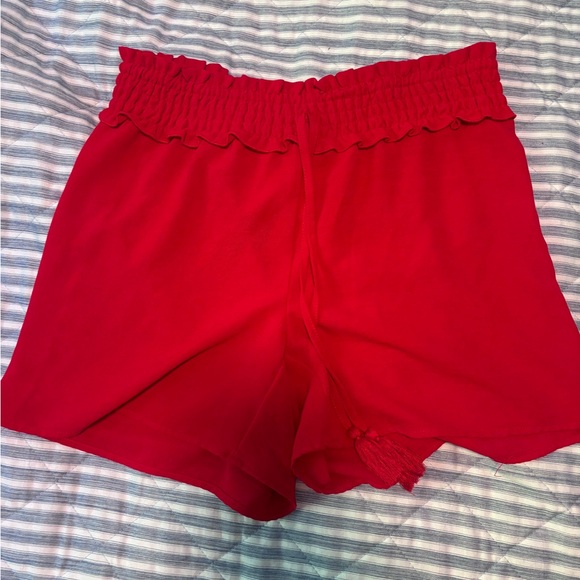 Elegant Red Women's Shorts - Picture 1 of 5